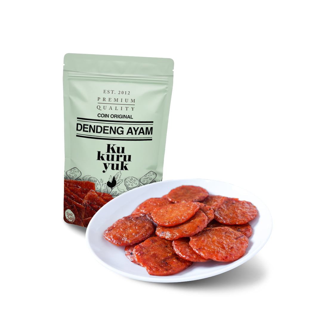 Dendeng Coin Kukuruyuk - Daging Ayam - Cemilan Sehat 200gr - Halal Segar Siap Saji - Enak Tanpa MSG - Pedas Manis