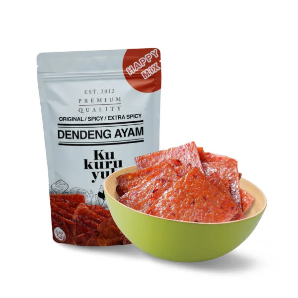 Dendeng Slice Kukuruyuk - Daging Ayam - Cemilan Sehat 1,5kg - Halal Segar Siap Saji - Enak Tanpa MSG - Pedas Manis